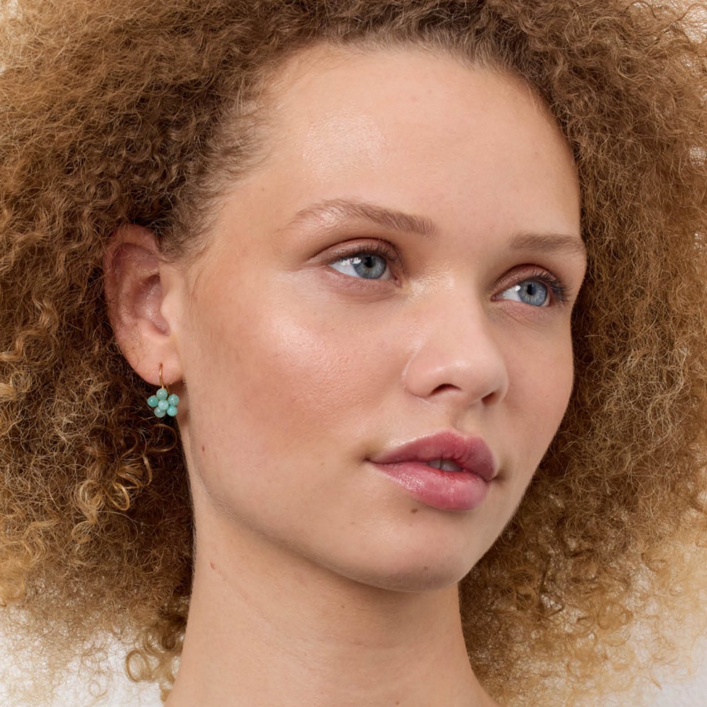 Floret earrings(アマゾナイト):ピアス/ペア販売