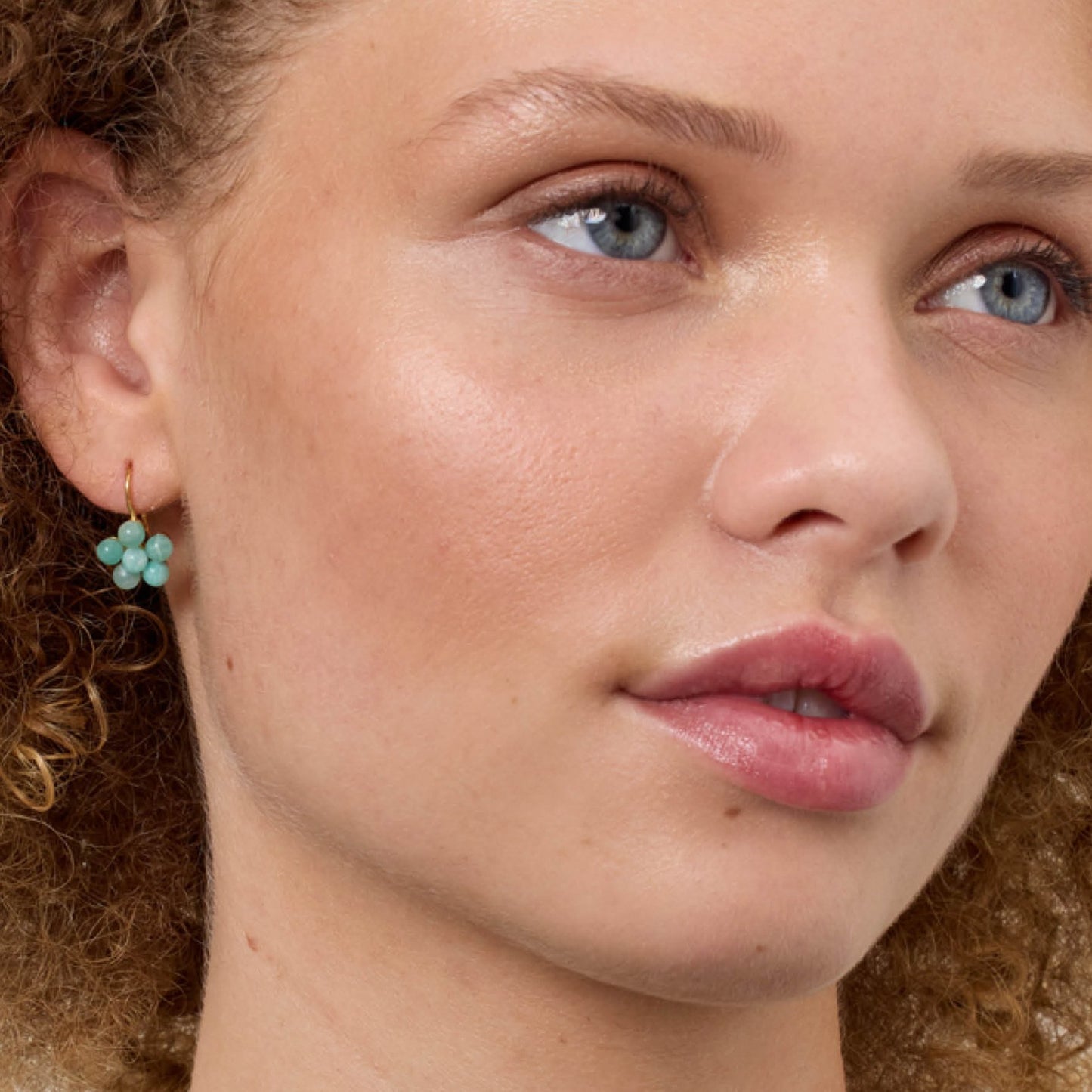 Floret earrings(アマゾナイト):ピアス/ペア販売