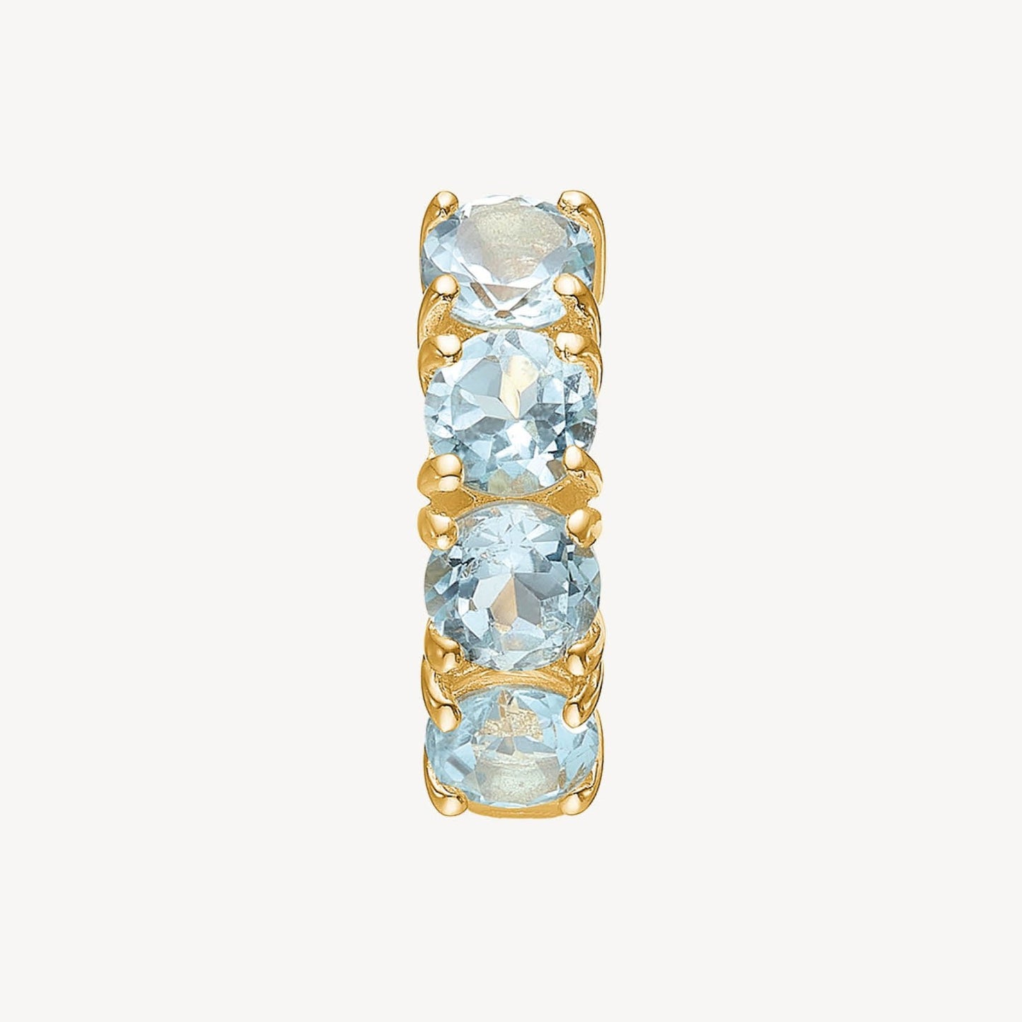 GEM hoop(ブルートパーズ):ピアス/1個販売