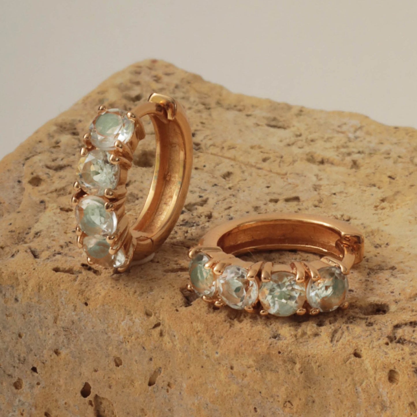 GEM hoop (プラシオライト):ピアス/1個販売