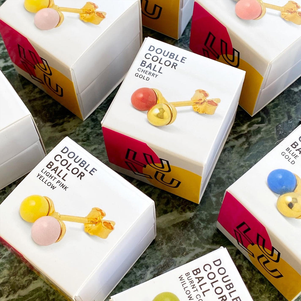 Double Color Ball earring:ピアス/1個販売