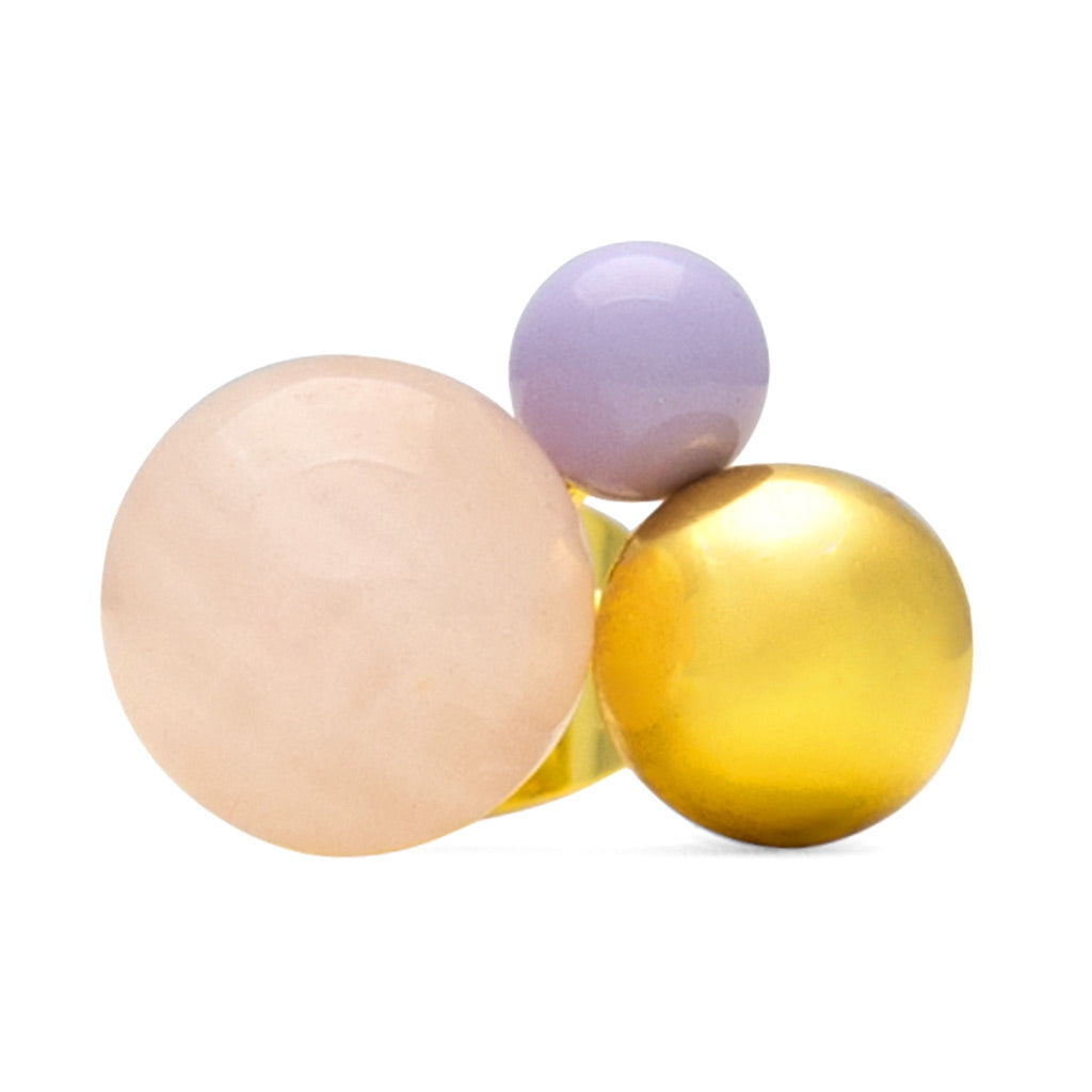 Bouquet Rose Quartz earring:ピアス/1個販売