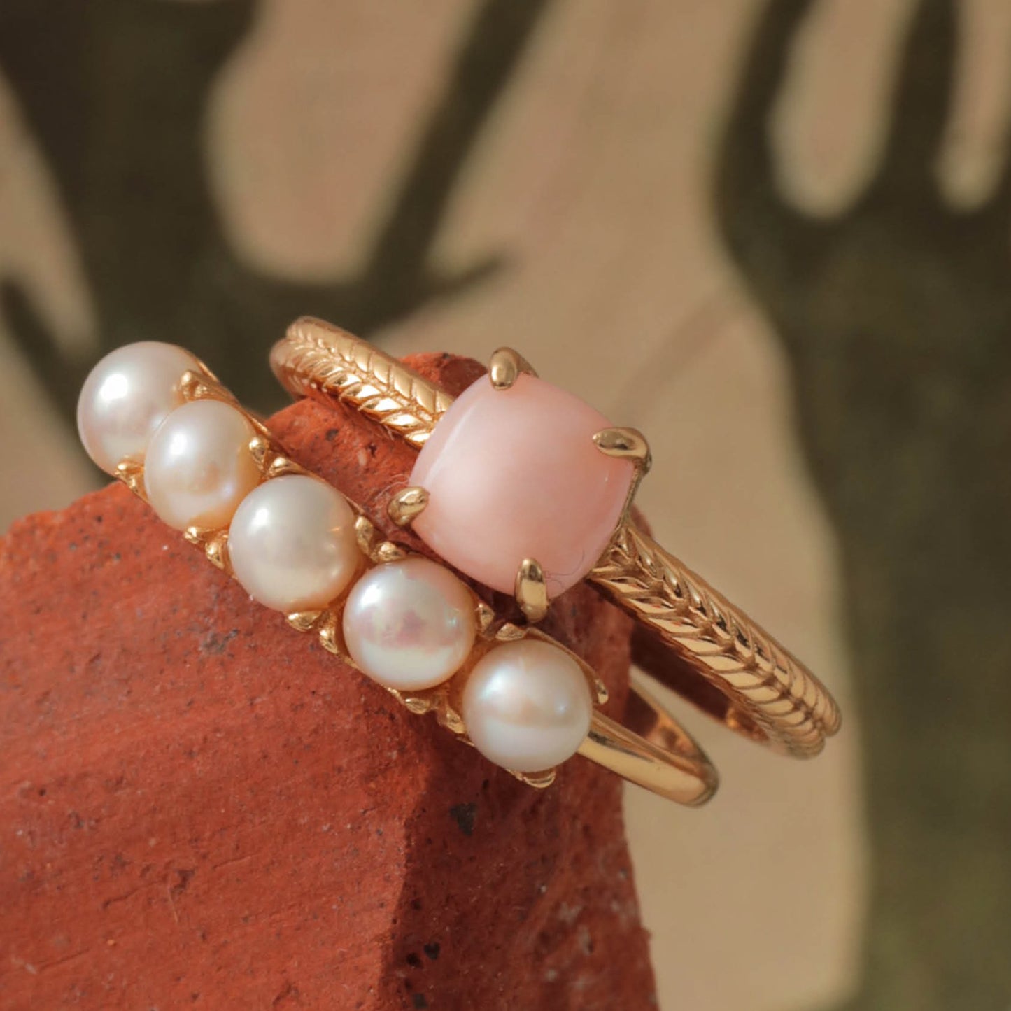 Reef ring(ピンクオパール):指輪