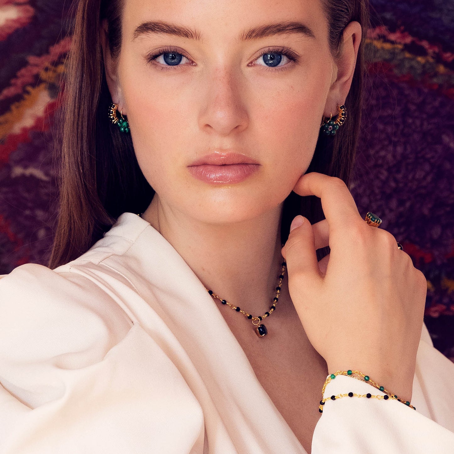 Saga bracelet(ブラックアゲート):プレスレット