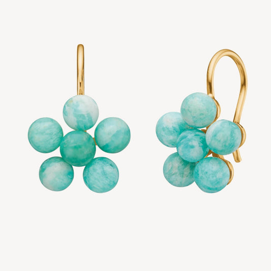 Floret earrings（アマゾナイト）：ピアス/ペア販売