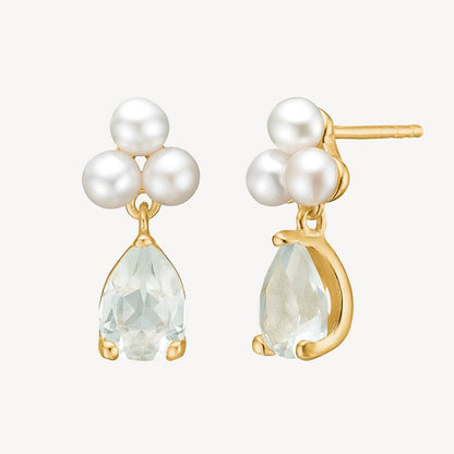 Marina ear studs（パール/プラシオライト）:ピアス/ペア販売